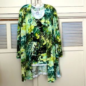 Chico’s cardigan+tank twin set